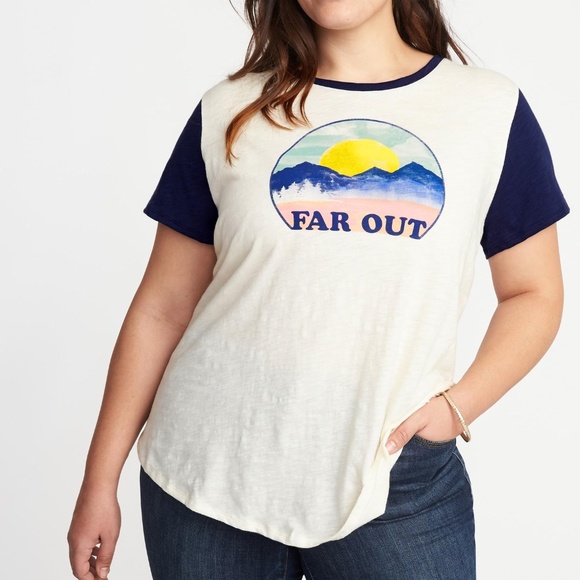 Old Navy Tops - Old Navy EveryWear Plus-Size Graphic Slub-Knit Tee